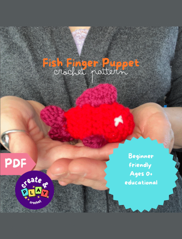 Crochet Pattern | Finger Puppet - Fish Educational Toy